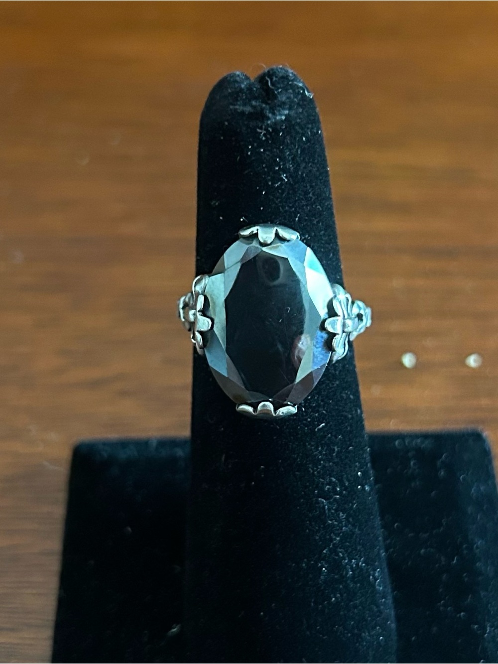Clark and Coombs vintage hematite and sterling silver ring - size 5 1/2 - Picture 4 of 8